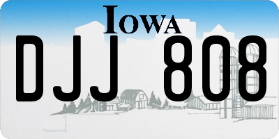 IA license plate DJJ808
