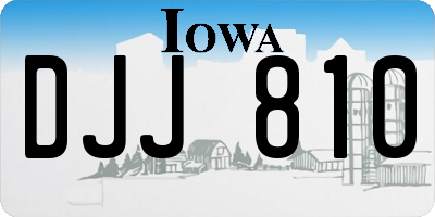 IA license plate DJJ810