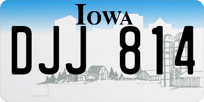 IA license plate DJJ814