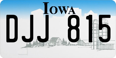 IA license plate DJJ815