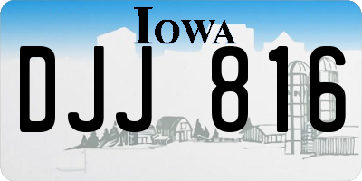 IA license plate DJJ816