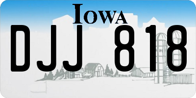 IA license plate DJJ818