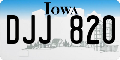 IA license plate DJJ820