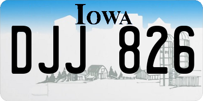 IA license plate DJJ826