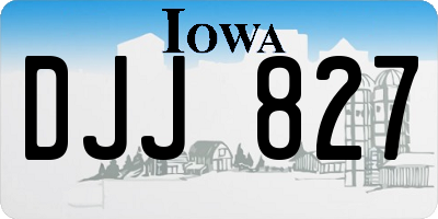 IA license plate DJJ827