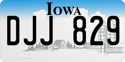 IA license plate DJJ829