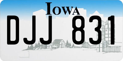 IA license plate DJJ831