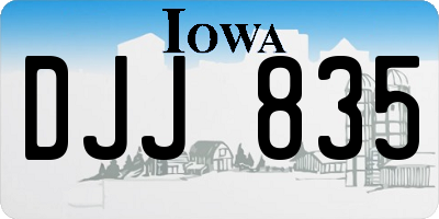 IA license plate DJJ835