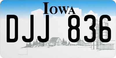 IA license plate DJJ836
