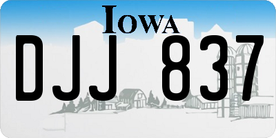 IA license plate DJJ837