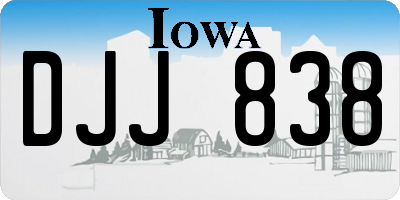 IA license plate DJJ838