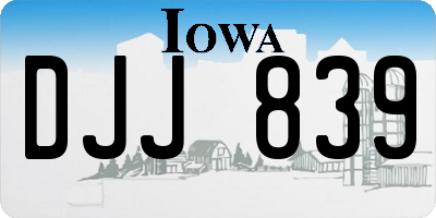 IA license plate DJJ839
