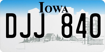 IA license plate DJJ840