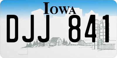 IA license plate DJJ841