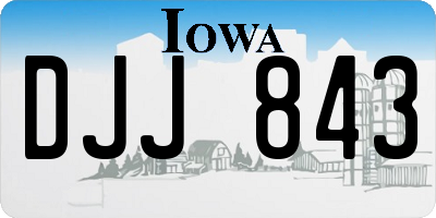 IA license plate DJJ843