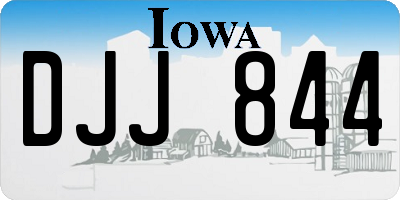 IA license plate DJJ844