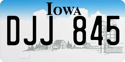 IA license plate DJJ845