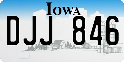 IA license plate DJJ846