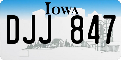 IA license plate DJJ847
