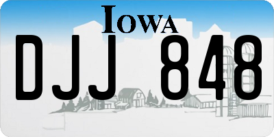 IA license plate DJJ848