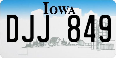 IA license plate DJJ849
