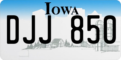 IA license plate DJJ850