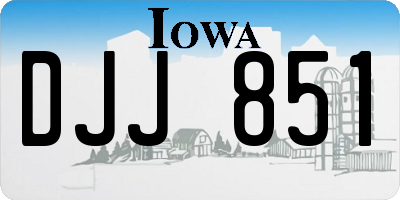 IA license plate DJJ851