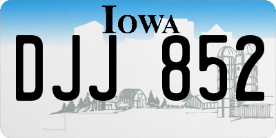 IA license plate DJJ852
