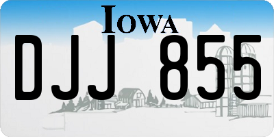 IA license plate DJJ855