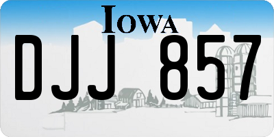 IA license plate DJJ857