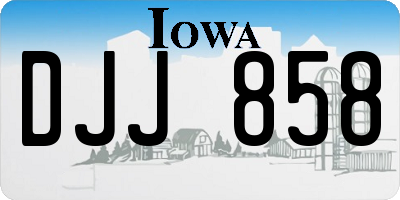 IA license plate DJJ858