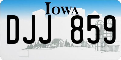 IA license plate DJJ859
