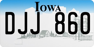 IA license plate DJJ860