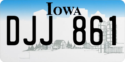 IA license plate DJJ861