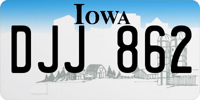 IA license plate DJJ862