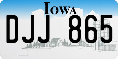 IA license plate DJJ865