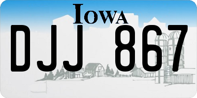 IA license plate DJJ867