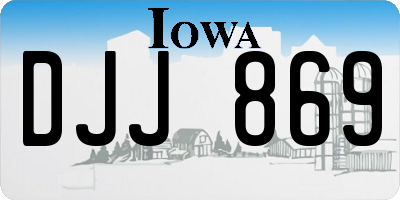 IA license plate DJJ869