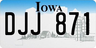 IA license plate DJJ871