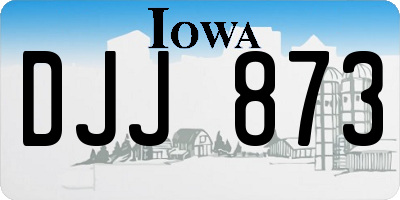 IA license plate DJJ873