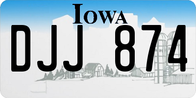 IA license plate DJJ874
