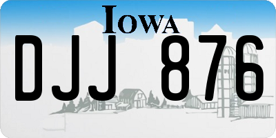 IA license plate DJJ876
