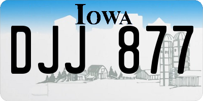 IA license plate DJJ877
