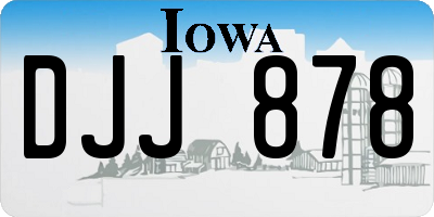 IA license plate DJJ878
