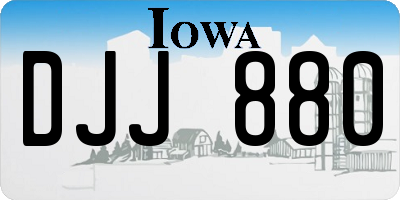 IA license plate DJJ880