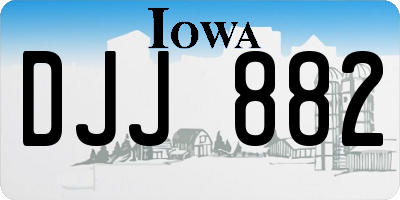 IA license plate DJJ882