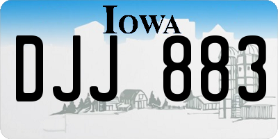 IA license plate DJJ883