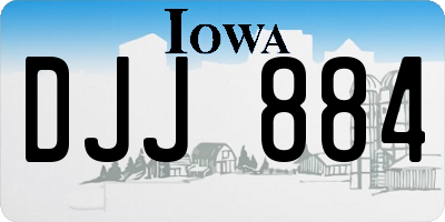 IA license plate DJJ884