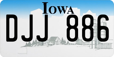 IA license plate DJJ886
