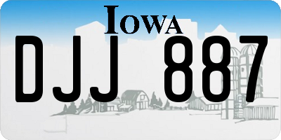 IA license plate DJJ887